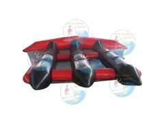 tarpaulin 0.9mm PVC 6 kerusi merah kembung Flying Fish Towable bot,kereta luncur air pisang
