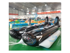terpal PVC anti 0.9mm Tahan lama 6 penumpang Shark kembung bot air Towable mainan
